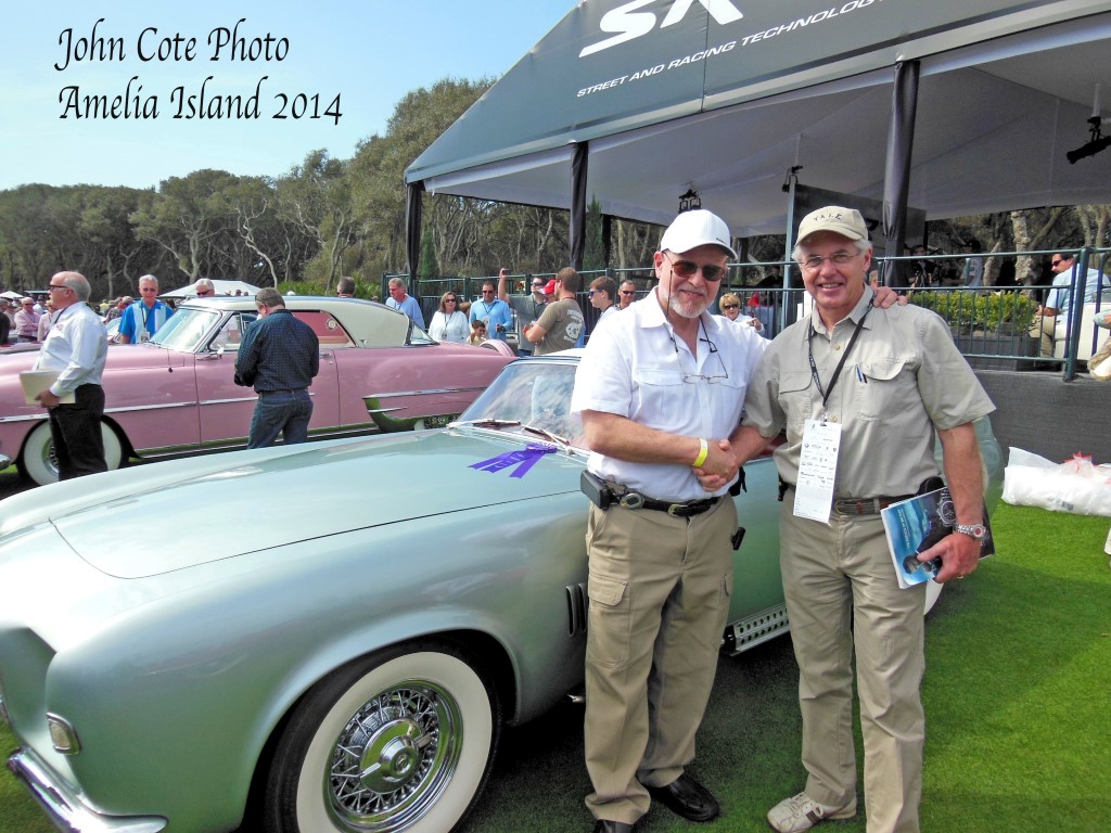Joe Bortz & John Cote (famous post-war collector) at Amelia Island 2014