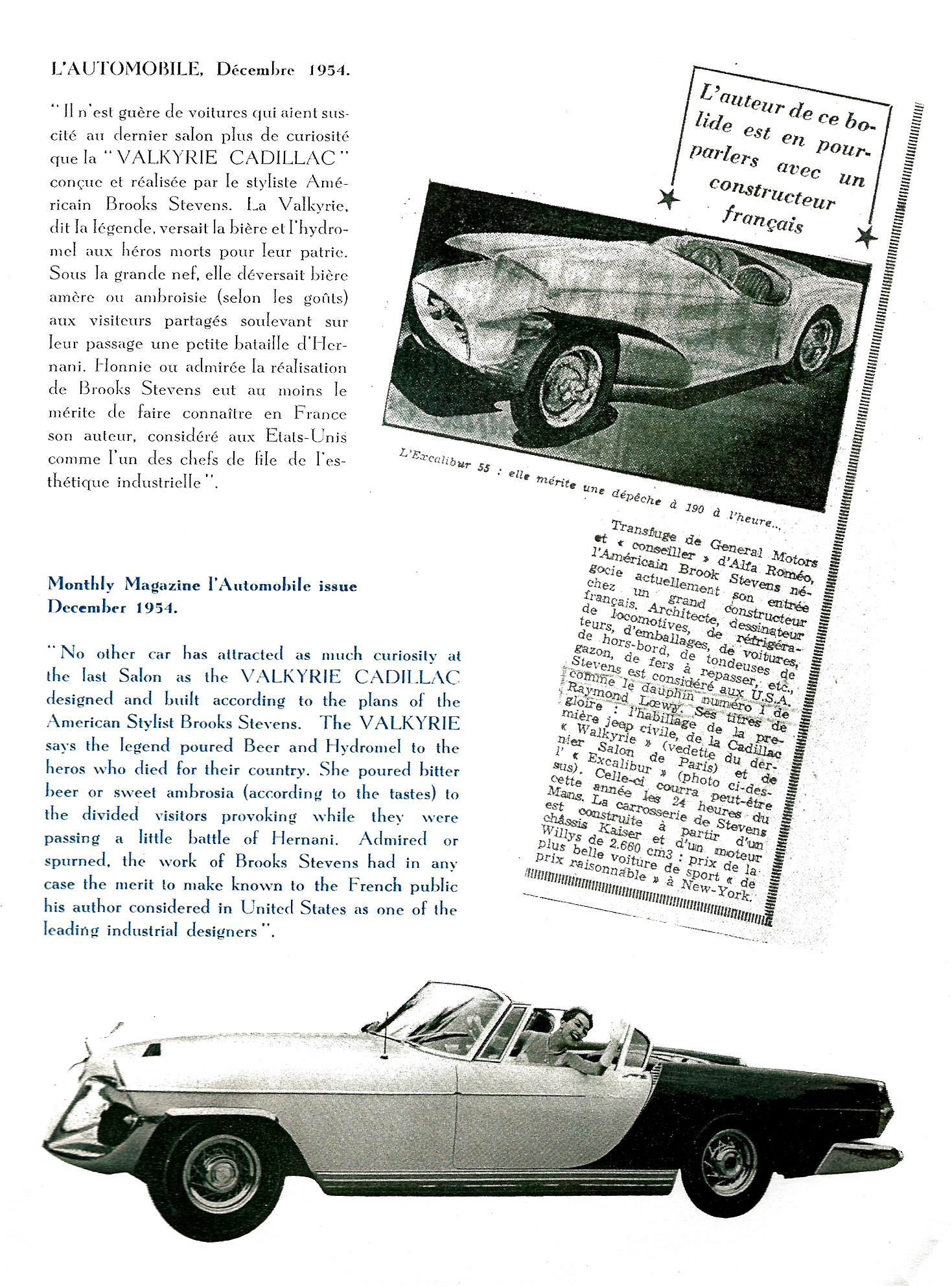 Valkyrie at the L'Automobile, December 1954, Car Life, March 1955
