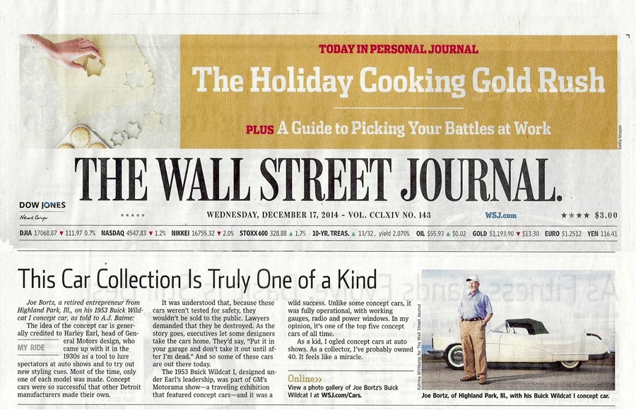 Wall Street Journal one of a kind article