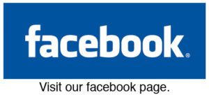 The logo of Facebook in white and blue