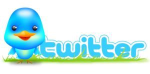 Twitter logo on the transparent background